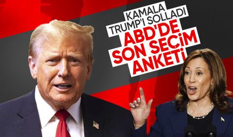 ABD başkanlık yarışında Kamala Harris, Donald Trump'ın 4 puan önünde