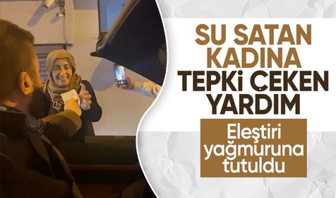 Sokakta su satan kadına tepki çeken yardım: Paraları teker teker verdi