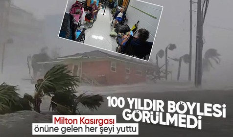 Florida'da Milton Kasırgası felaketi! 205 km hızla gelip yerle bir etti, olağanüstü hal ilan edildi