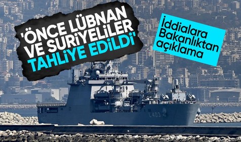 Lübnan'dan tarihi tahliye operasyonu! Türk gemileri Mersin’e doğru yola çıktı