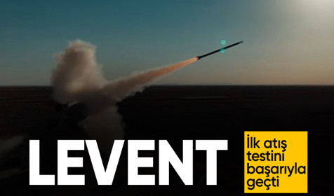 Levent yakın hava savunma sistemi ilk atış testini başarıyla geçti