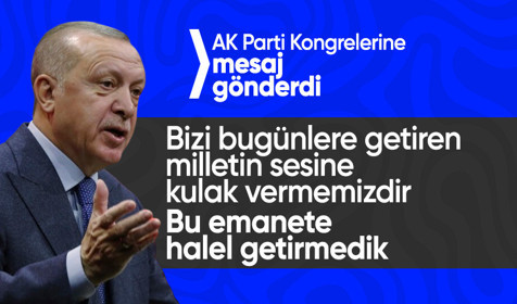 AK Parti 8’inci Olağan İl ve İlçe Kongresi için video mesaj gönderen Erdoğan: Milletin emanetine halel getirmedik