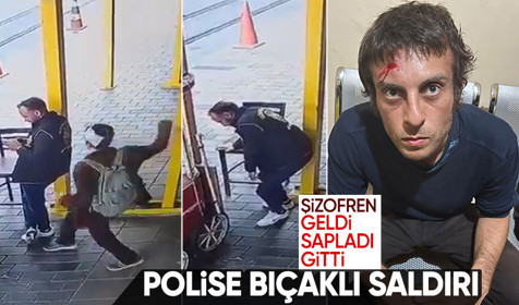 İstiklal Caddesi’nde polise bıçaklı saldırı kamerada