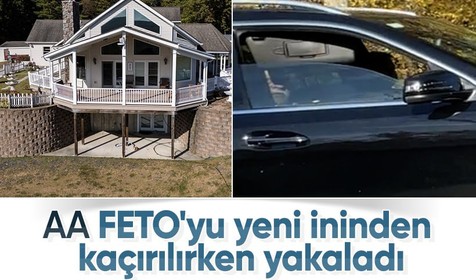 FETÖ'nün elebaşı Fetullah Gülen Pensilvanya'daki yeni ininden çıkarken görüntülendi