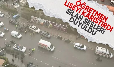 Etiler'deki lisede korku dolu anlar! Öğretmen okulu karıştırdı