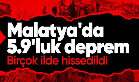 Malatya'nın Kale ilçesinde 5,9 büyüklüğünde deprem meydana geldi: Birçok kentte hissedildi!