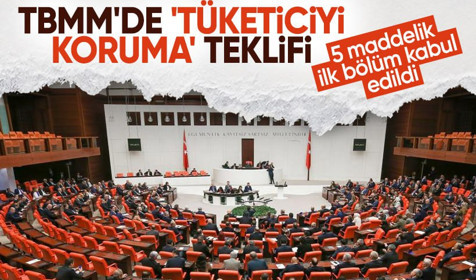Tüketiciyi koruma teklifi TBMM'de: 5 maddeden oluşan birinci bölüm kabul edildi!