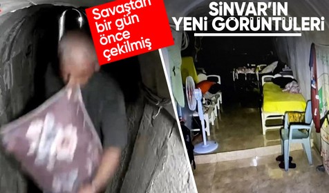 Hamas lideri Yahya Sinvar'a ait yeni görüntüler ortaya çıktı