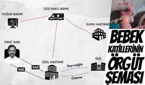 'Yenidoğan çetesi' skandalı | Örgütün şeması çıkarıldı