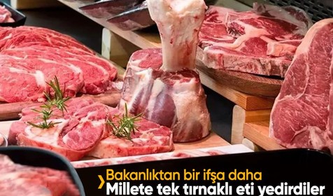 Bakanlıktan bir ifşa daha! Millete tek tırnaklı eti yedirdiler