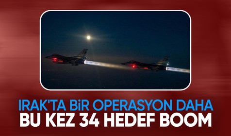 Irak'ın kuzeyine bir hava harekatı daha: 34 terör hedefi imha edildi