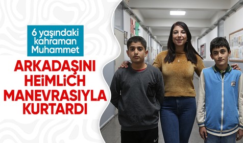 Nefes borusuna elma parçası kaçan arkadaşını Heimlich manevrasıyla kurtardı