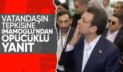 SAHA EXPO'da TUSAŞ standına gelen Ekrem İmamoğlu'na vatandaştan tepki