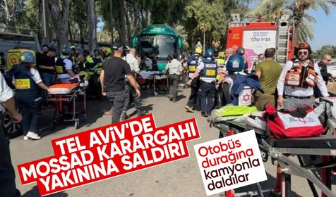 İsrail'de otobüs durağına kamyonla saldırı: Çok sayıda yaralı var