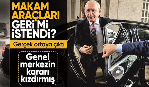 Kemal Kılıçdaroğlu 21 korumasının yemek ödemelerini kesen CHP'ye kızarak makam araçlarını iade etti
