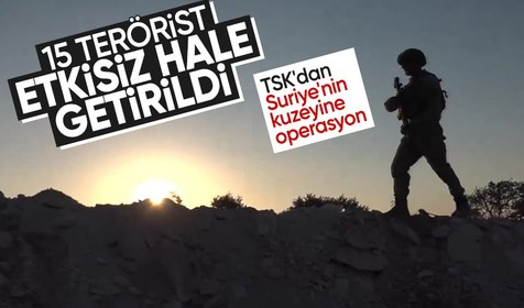 Suriye'nin kuzeyinde 15 terörist etkisiz hale getirildi
