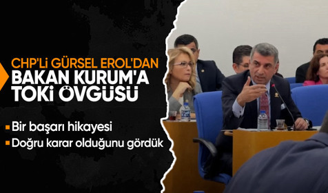 CHP'li Gürsel Erol'dan Murat Kurum'a deprem konutları övgüsü