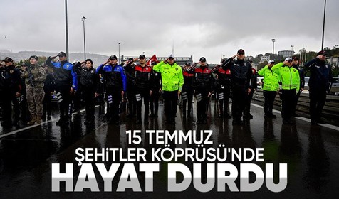 15 Temmuz Şehitler Köprüsü'nde saat 9'u 5 geçe hayat durdu!