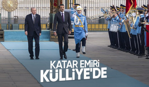 Cumhurbaşkanı Erdoğan, Katar Emiri Al Sani'yi resmi törenle karşıladı! Gündem Gazze