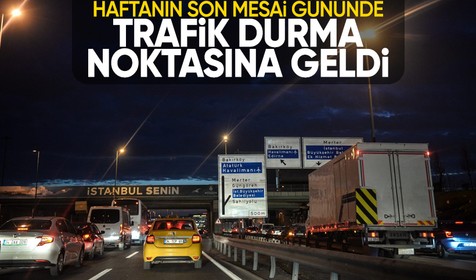 İstanbul'da haftanın son mesai gününde trafik kilit