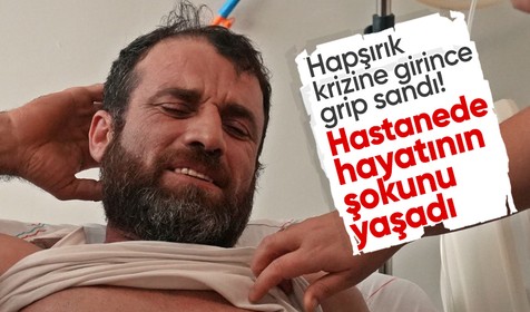 Hapşırık ve öksürük krizine girince grip sandı! Hastanede hayatının şokunu yaşadı