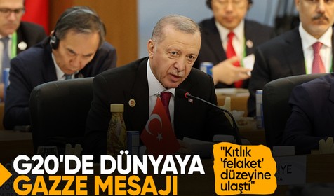Brezilya'da G20 zirvesi! Cumhurbaşkanı Erdoğan'dan dünyaya Gazze mesajı