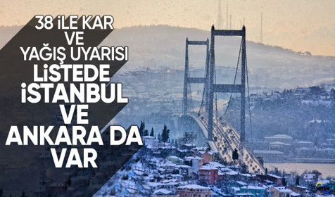 Meteoroloji'den 38 ile yağmur, karla karışık yağmur ve kar uyarısı!
