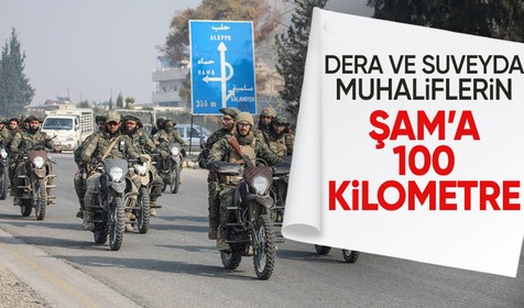 Muhalifler Suveyda'yı ele geçirdi: Şam'a 100 kilometre!