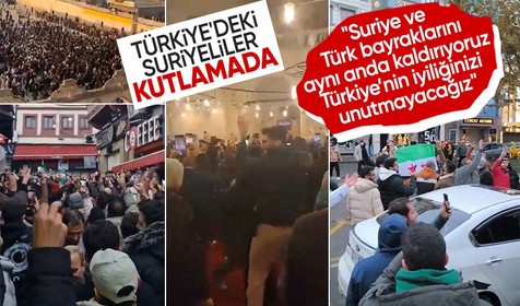 İstanbul, Kilis, Şanlıurfa... Esad rejiminin düşmesinin ardından sevinç naraları