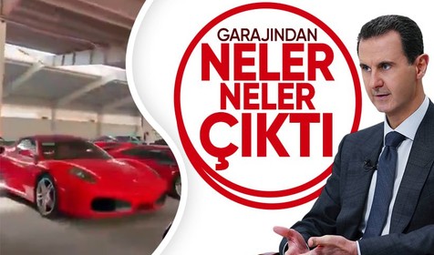 Suriye'den kaçan Beşar Esad'ın garajından çıkan araçlara bir bakın