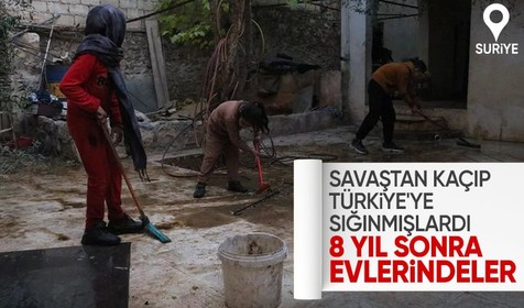 Hasret bitti! Türkiye'deki aile 8 yıl sonra Suriye'deki evlerine döndü