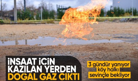 Bursa'da fabrika inşaatında gaz bulundu! 3 gündür yanıyor, köy halkı dört gözle çıkacak sonucu bekliyor