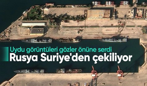 Uydu görüntüleri gözler önüne serdi: Rus donanması Suriye'den çekiliyor!