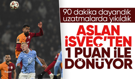 Aslan İsveç deplasmanında skoru koruyamadı
