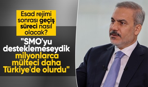 Bakan Fidan: SMO'yu desteklemeseydik milyonlarca mülteci daha Türkiye'de olurdu