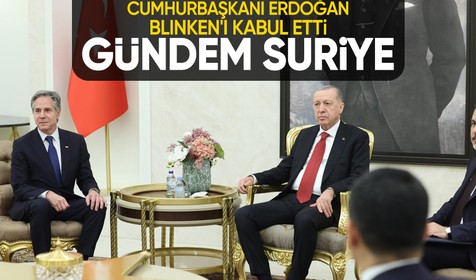 Cumhurbaşkanı Erdoğan, ABD Dışişleri Bakanı Blinken'ı kabul etti