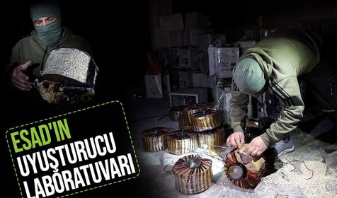 Muhalifler gün yüzüne çıkardı! İşte Esad'ın ailesinin uyuşturucu laboratuvarı