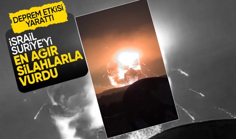 İsrail, Suriye'yi yıkım gücü yüksek füzelerle vurdu! Saldırının şiddeti deprem etkisi yarattı