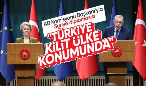 AB Komisyonu Başkanı Ursula von der Leyen'den Cumhurbaşkanı Erdoğan'a ziyaret: Türkiye kilit ülke konumunda
