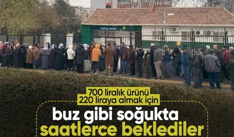 Diyarbakır'da 700 TL'lik pirinci 220 TL'ye almak için saatlerce beklediler