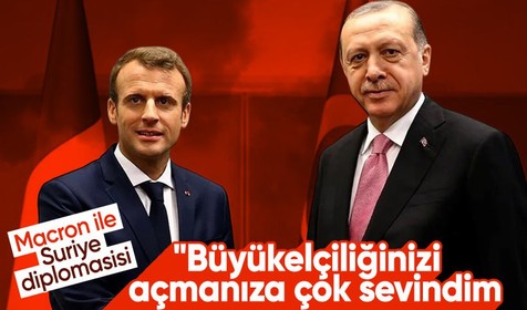 Cumhurbaşkanı Erdoğan, Macron ile görüştü