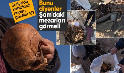 Şam'daki toplu mezarlar... İşkencelerle öldürüp cesetleri çuvallara doldurmuşlar