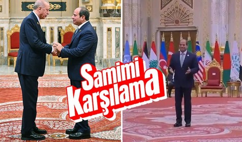 D-8 Zirvesi'nde Cumhurbaşkanı Erdoğan'a Sisi'den karşılama