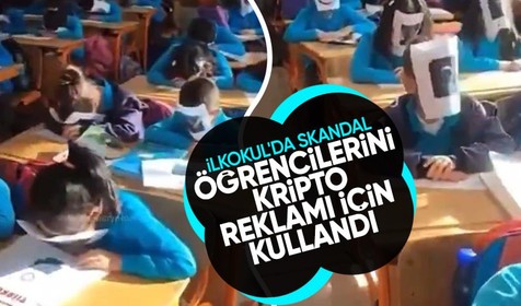 Devlet okulunda skandal! Kripto reklamı için çocukları kullandı