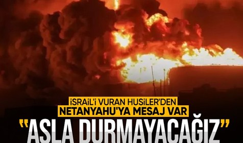 Husiler'den İsrail'i vurdukları saldırıyla ilgili açıklama: Gazze'ye saldırılar bitene kadar durmayacağız