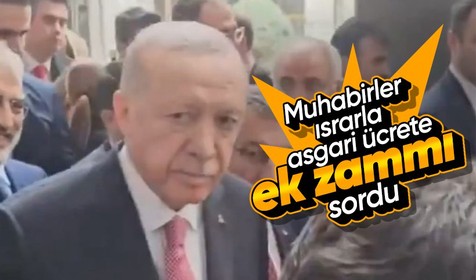 Cumhurbaşkanı Erdoğan'a Meclis koridorunda soruldu: Asgari ücreti ek zam olacak mı?