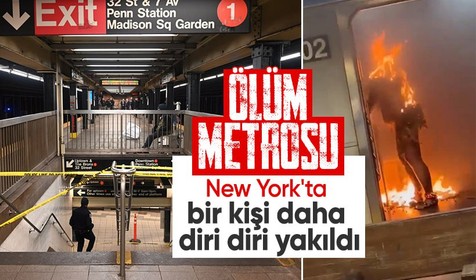 New York'ta Penn İstasyonu'nda bir kişi daha ateşe verildi!