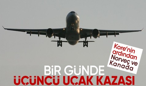 Aynı gün üçüncü kaza: Kanada'da yolcu uçağı pistten çıkarak alev aldı!