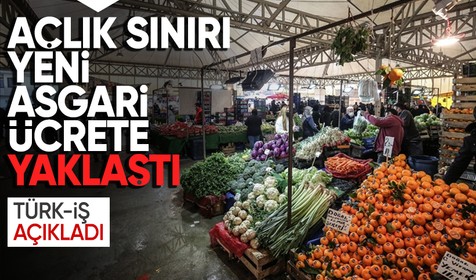 Türk-İş açıkladı: Açlık sınırı 21 bin 83 TL oldu