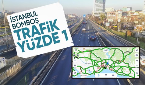 İstanbul yılın ilk gününde bomboş: Trafik yoğunluğu yüzde 1 olarak ölçüldü